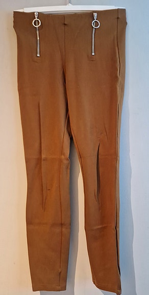 Lindex ruskeat housut, koko XS