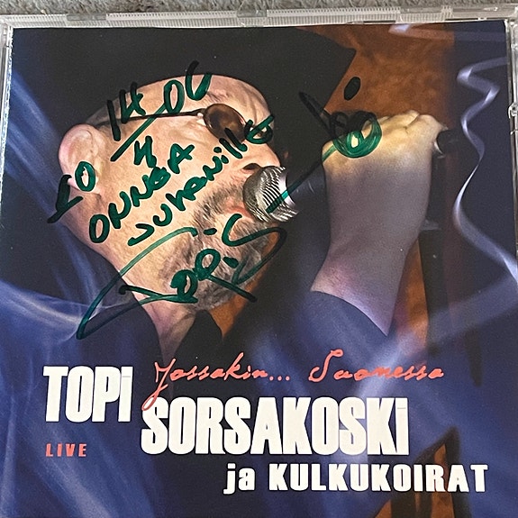 Topi Sorsakoski cd nimikirjoituksella