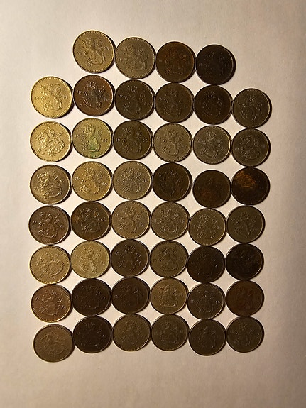 25 penniä (46 kpl)
