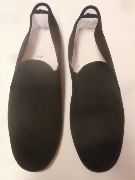 Kengät  1. Miesten mustat espadrillot, kangaskengät, koko 43