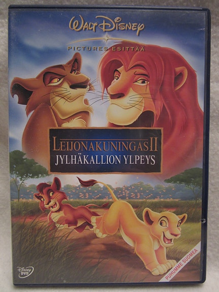 Leijonakuningas 2 dvd