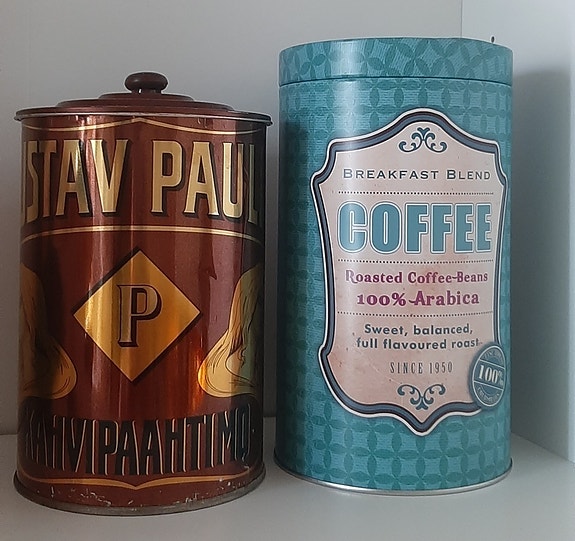 2x kahvipurkki Gustav Paulig ja 100 % Arabica