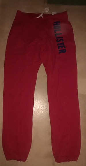 Hollister kollarit housut M punaiset