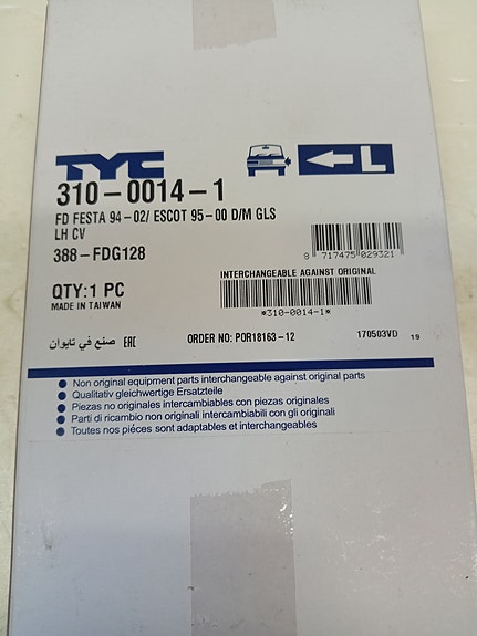 Ford Fiesta(94-02)/Escort (95-00) Sivupeilinlasi vasen
