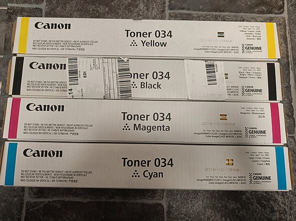 Canon toner 034 kaikki värit