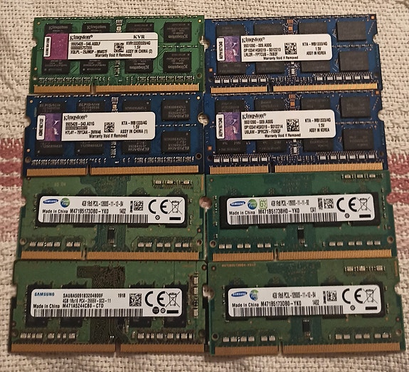 Kannettavan muistit DDR3 4gb