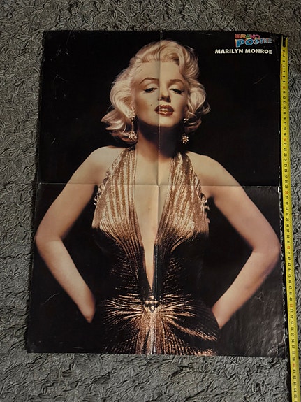 Marilyn Monroe -juliste / Queen (Bravo-lehdestä, vintage)
