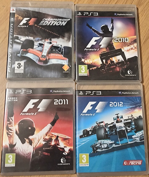 PS2 PS3 Formula 1 pelejä