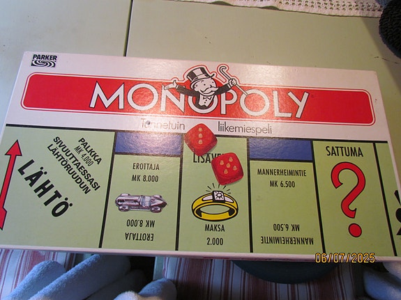 Monopoly Lautapeli Suomi Versio, 1900 luvulta