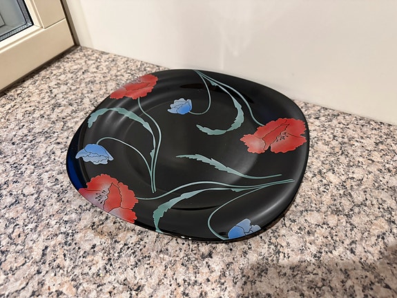 Arcoroc Boutique musta unikko lautanen 27cm