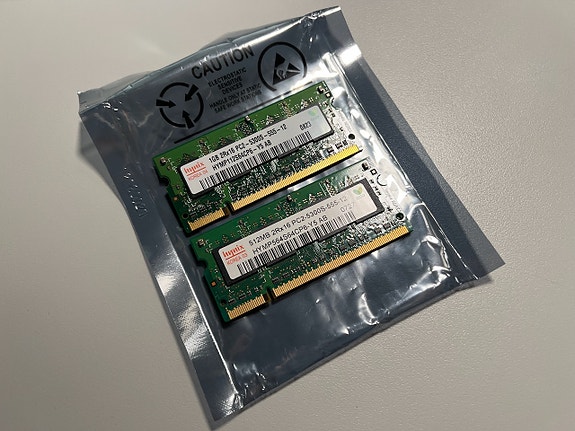 1,5GB DDR2 667 MHz SO-DIMM RAM muistia