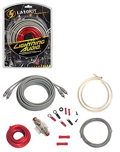Lightning Audio LA 10 Kit  vahvistimen asennus kaapelisarja.