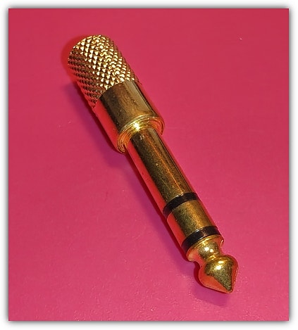 Kullattu adapteri 3.5mm Naaras - 6.5mm Uros
