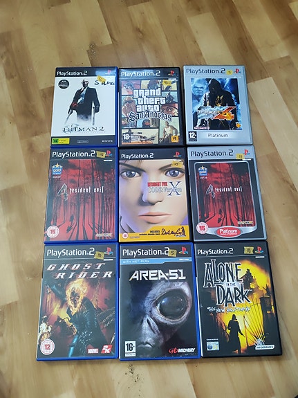 PS2 Pelejä Resident evil, Hitman, Tekken jne.