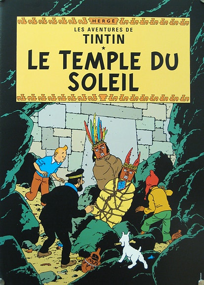Juliste, yms. 138 Herge Tintti, Le Temple Du Soleil