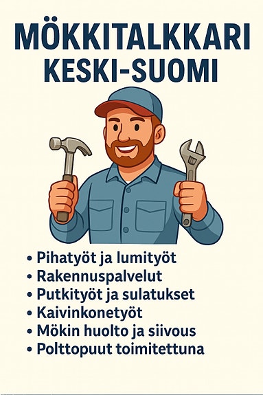 Mökkitalkkari Keski-Suomi – Apua arkeen ja lomaan