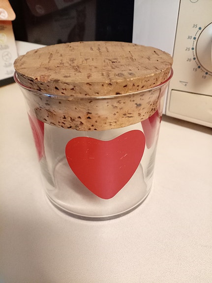 Sydän LASIPURKKI