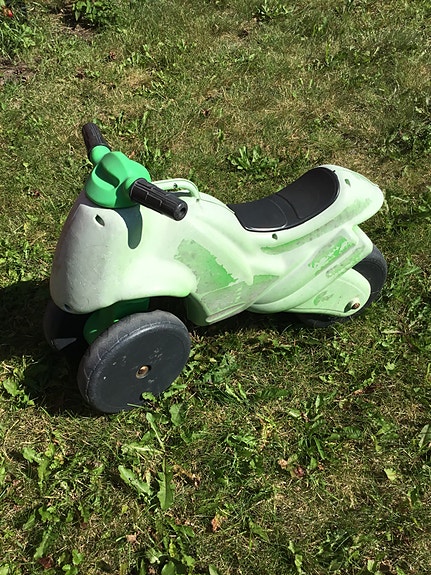 Iso vihreä moottoripyörä/mopo