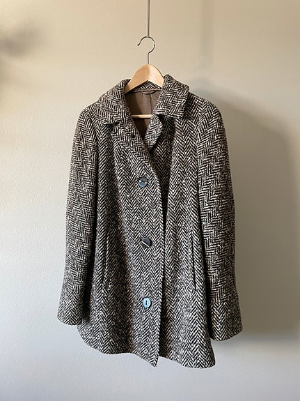 Vintage villakangastakki S