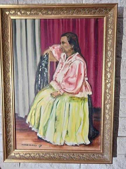 Rauman daami, 65x47, kultalehtikehykset