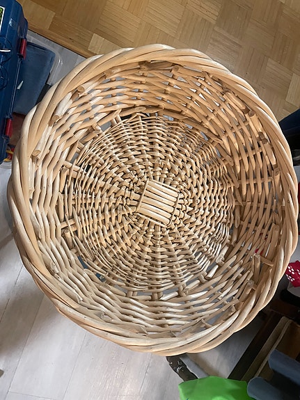 Iso laakea 50cm pyöreä punottu rottinkikori kori tarjotin