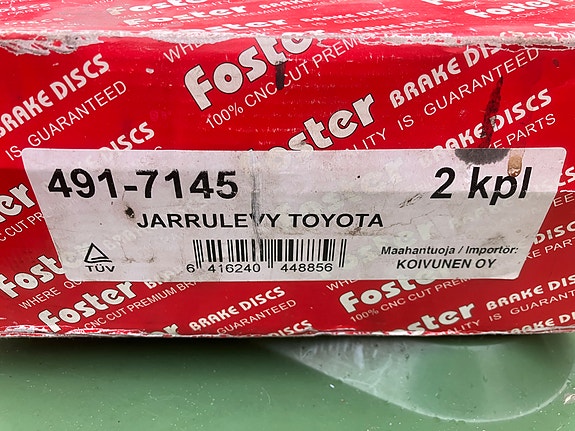 Toyota Camry/Previa/Avensis Verso Etujarrulevyt 275mm 92-06