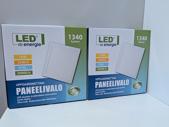 UUDET LED ENERGIE -uppoasennettavat paneelivalaisimet