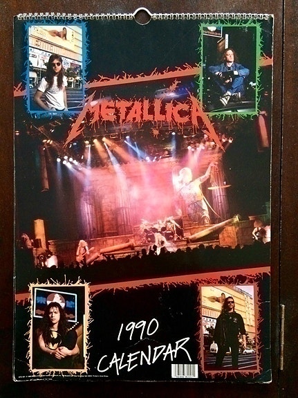 Metallican kalenteri 1990