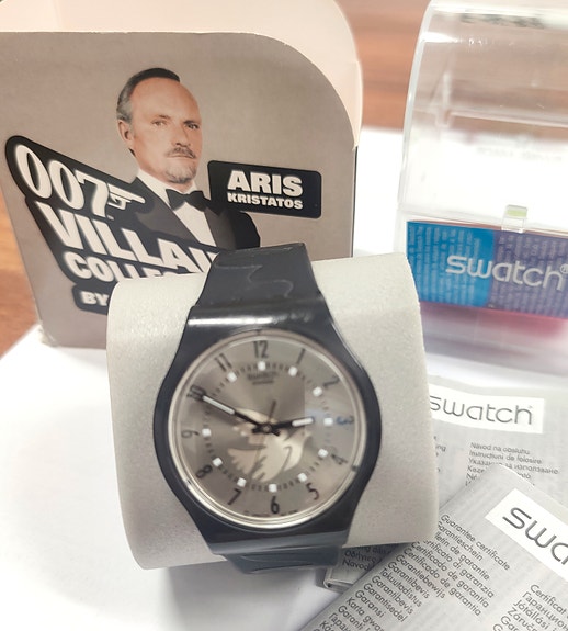 Bond 007 Swatch -kello, konna Aris Kristatos, vain sinun silmillesi