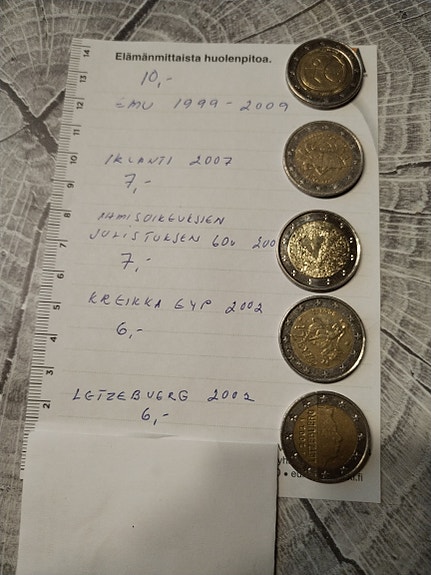 Keräily kolikkoja 2e rahoja