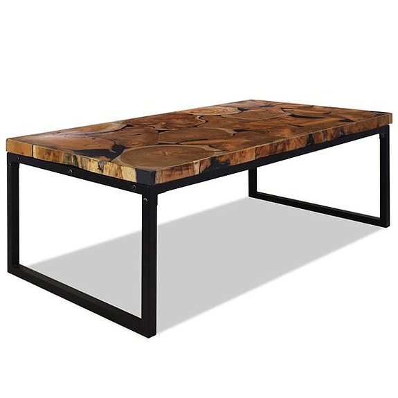 vidaXL Sohvapöytä Tiikki Hartsi 110x60x40 cm(sku244551