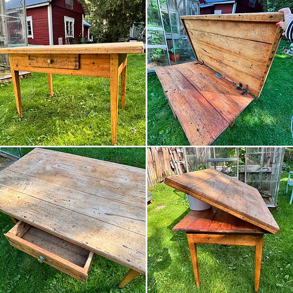 Vanha talonpoikaispöytä