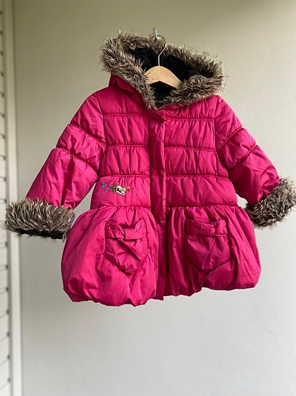 Pinkki talvitakki koko 98