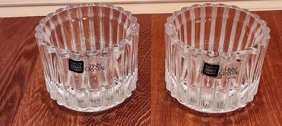 Arabia Finn Crystal kynttilänjalka,2 kpl