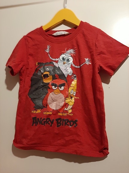 H&M Angry Birds lasten t-paita koko 98 punainen unisex