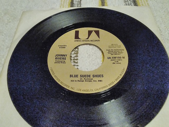 Johnny Rivers 7" Blue suede shoes