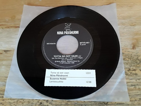Niina Päivänurmi / Susanna Heikki 7" Single