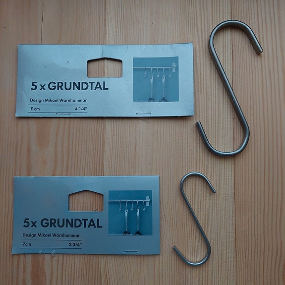 O: Grundtal S-koukku 11 cm (7 cm)