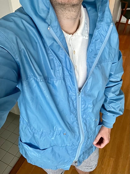 Kevyt takki, sadetakki, retro, koko M