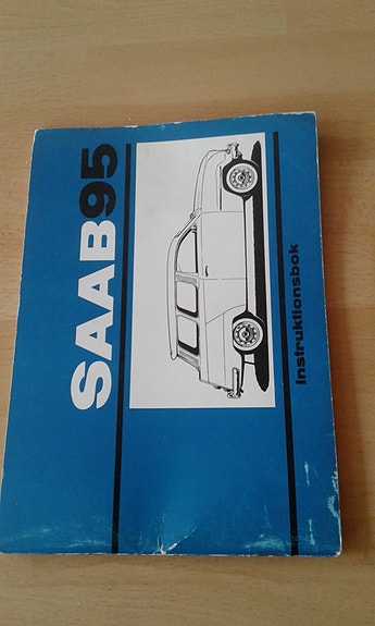 Saab 95 ohjekirja 1963 ruotsinkielinen
