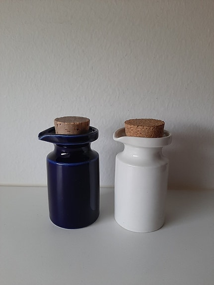 Retro sininen etikkapullo, malli B, Arabia