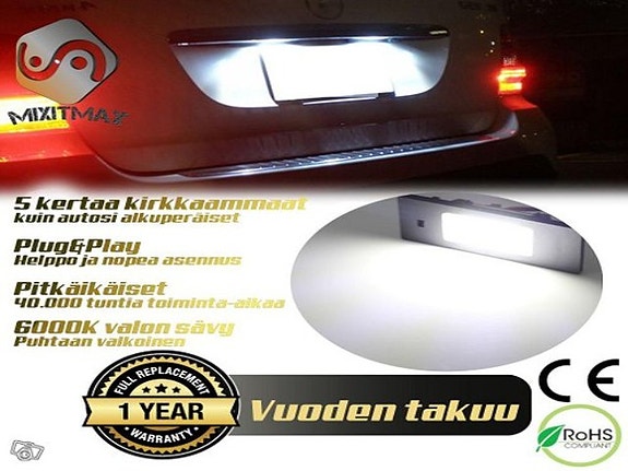 BMW LED rekisterikilven valot 6000K IP67 (2kpl)