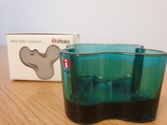 Aalto kynttilälyhty, merensininen