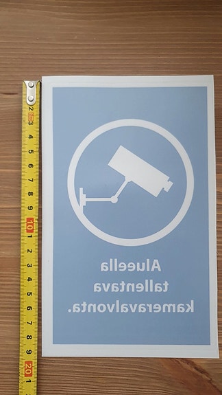 Kameravalvonta 19 cm ikkunatarra