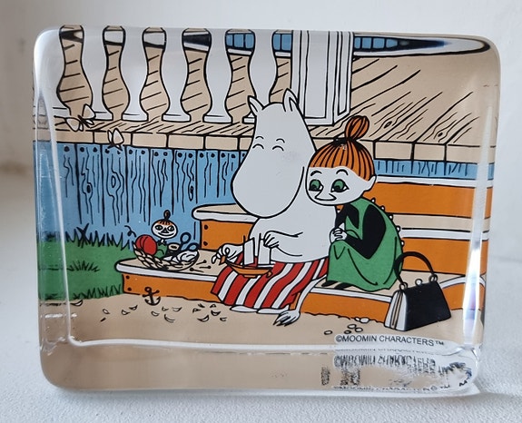 Muumimamma ja kaarnalaiva muumi lasikortti