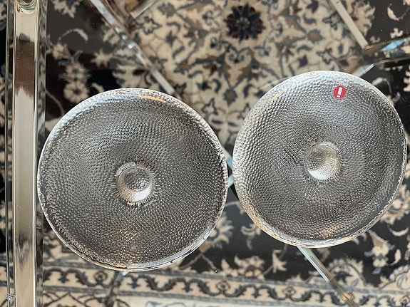 Iittala Nappi kynttilänjalka 3 kpl kirkas ja sininen