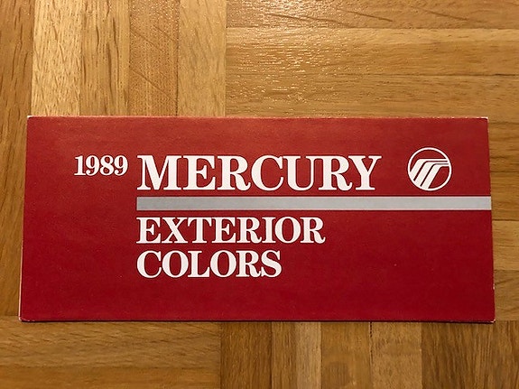 Värikartta Mercury 1989, Sable ym. Esite