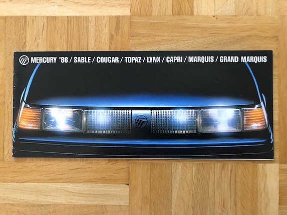 Esite Mercury mallisto 1986 Grand Marquis Sable ym