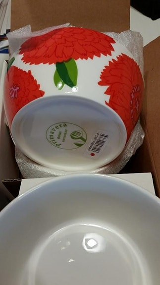 Arabia Primavera Strawberry Red kulhot 4 kpl