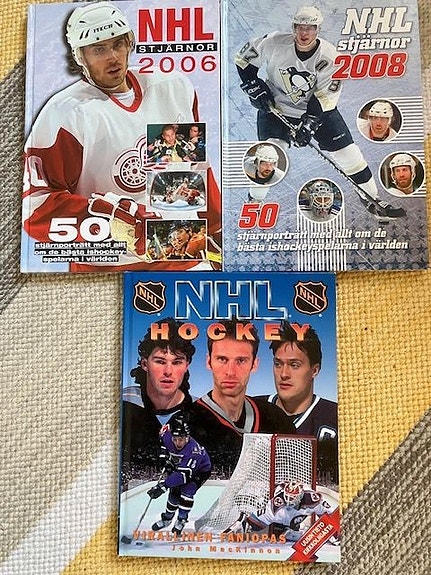 NHL- kirjat 3 kpl 2 ruotsi 2006 & 2008, yksi suomi